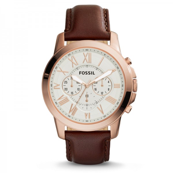 Fossil FS4991 Grant Chronograph Brown Leather